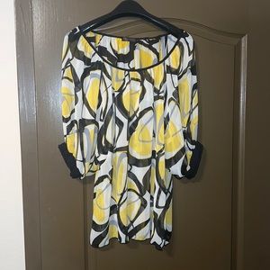 Kld signature colorful sheer blouse